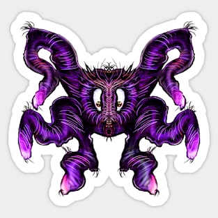 Purple Practice Monster Sticker